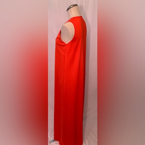 Vintage gossard Artemis maxi nightgown orange retro 70’s embroidered nightie S - Picture 7 of 9